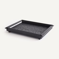 Rechthoekig dienblad in gegutst massief eiken, diepte 37 cm, AZAEL AM.PM image