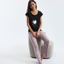 Pyjama, Jersey mit Katzenprint SO'HOME image