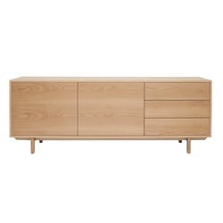 Buffet scandinave en bois avec 2 portes 3 tiroirs L195 cm SID MILIBOO image