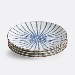 Set van 4 platte borden met straalmotieven , Bowlia LA REDOUTE INTERIEURS image