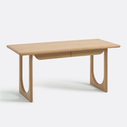 Douve XL Desk in Oak and Veneer 2 Drawers LA REDOUTE INTERIEURS image