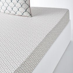 Elka Graphic 100% Cotton Percale 200 Thread Count Fitted Sheet LA REDOUTE INTERIEURS image