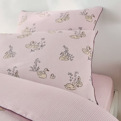 Funda de almohada infantil 50% algodón reciclado, Swan LA REDOUTE INTERIEURS image