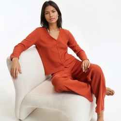 Pyjama en maille nid d'abeille LA REDOUTE COLLECTIONS image