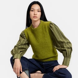 Pull sans manches, col rond, en alpaga mélangé, Signature ANETTE LA REDOUTE COLLECTIONS image