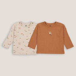 Lote de 2 camisetas manga larga, motivo setas LA REDOUTE COLLECTIONS image