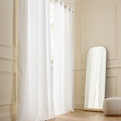 Gordijn in gewassen linnen met voering, met oogjes, Private AM.PM image