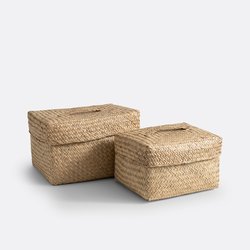 Set of 2 Kotak Baskets with Lids LA REDOUTE INTERIEURS image