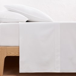 Drap plat uni en percale de coton bio Scenario LA REDOUTE INTERIEURS image