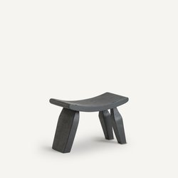 Oreus  Solid Mango Three-Legged Footstool AM.PM image