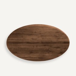 Plateau de table ellispe noyer massif, Hisia AM.PM image