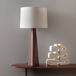Nestwood Lamp in Walnut-Stained Oak and Linen AM.PM image
