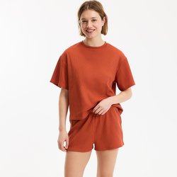 Pyjashort en maille nid d'abeille LA REDOUTE COLLECTIONS image