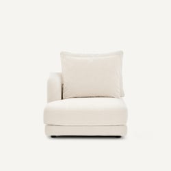 Demi-canapé gauche, arrondi, modulable en velours chenille, TIBERIO AM.PM image