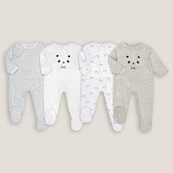 Lot de 4 pyjamas 1 pièce en velours LA REDOUTE COLLECTIONS image