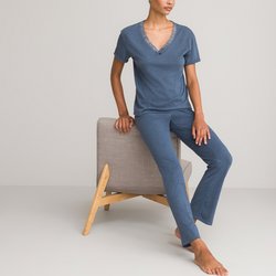 Pyjama manches courtes en jersey LA REDOUTE COLLECTIONS image