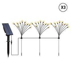 Lot de 9 torches solaires 90 boules 3x LYRA FAMILY X3 LUMISKY