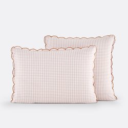 Lilou Gingham 100% Cotton Pillowcase LA REDOUTE INTERIEURS image