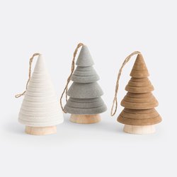 Lot de 3 sapins à suspendre en feutrine, Caspar LA REDOUTE INTERIEURS image