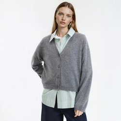Fine Cashmere Knit Cardigan with Button Fastening LA REDOUTE COLLECTIONS image