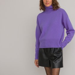 Calções com pinças, em imitação pele LA REDOUTE COLLECTIONS