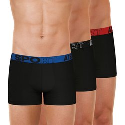 Confezione da 3 boxer tinta unita in microfibra ATHENA image