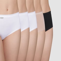 Lot de 5 slips midi assortis Cotton PLAYTEX image