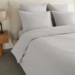 Sabbal Washed Cotton Percale 300 Thread Count Duvet Cover AM.PM image