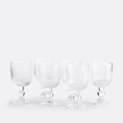 Lot de 6 verres à vin striés, Ostri LA REDOUTE INTERIEURS image