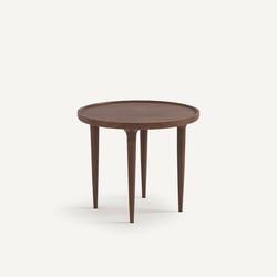 Table basse noyer massif, pieds fuselés, diamètre 44 cm, MAGOSIA AM.PM image