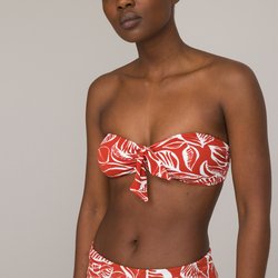 Bikini-Oberteil, Bandeau-Form, zweifarbig gemustert LA REDOUTE COLLECTIONS image