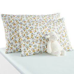 Kussensloop voor babybed 20% gerecycled katoen, Poire LA REDOUTE INTERIEURS image