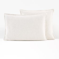 Linot Striped 100% Washed Linen Pillowcase LA REDOUTE INTERIEURS image