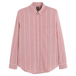 Camisa direita, colarinho americano, às riscas LA REDOUTE COLLECTIONS image