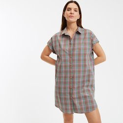 Camicia da notte in popeline a quadri LA REDOUTE COLLECTIONS image
