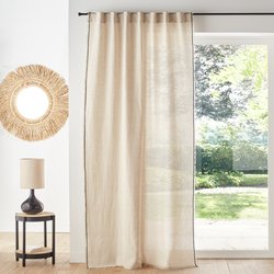 Menorca Cotton & Linen Curtain with Hidden Tabs LA REDOUTE INTERIEURS image