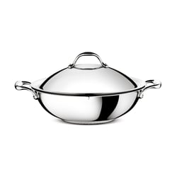 Lagostina Accademia Wok 30 Cm Mit Deckel – 5-lagiger Edelstahl Für Induktion, Ofenfest Bis 250°C