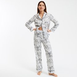 Pijama camisero de satén de algodón LA REDOUTE COLLECTIONS image