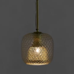 Suspension simple diamètre 18 cm, laiton et verre ciselé, MISTINGUETT AM.PM X EMMANUEL GALLINA image