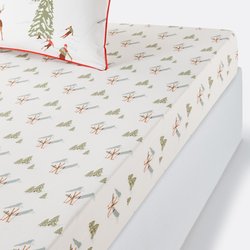 Fixleintuch St Moritz, Baumwoll-Perkal, Umschlag 30 cm LA REDOUTE INTERIEURS image