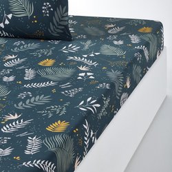 Suzanne Floral Cotton Percale 200 Thread Count Fitted Sheet LA REDOUTE INTERIEURS image