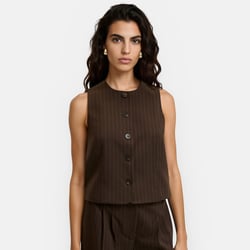 Cardigan a righe senza maniche LA REDOUTE COLLECTIONS image