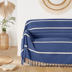 Plaid frangé rayé coton, Nedo LA REDOUTE INTERIEURS image