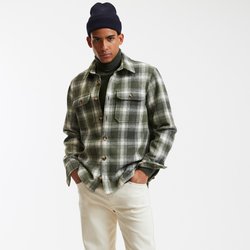 Camisa direita aos quadrados, mangas compridas LA REDOUTE COLLECTIONS image