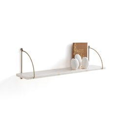 Étagère murale en marbre et laiton L80 cm, Fitia LA REDOUTE INTERIEURS image