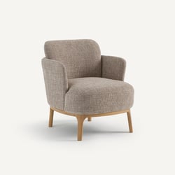 Fauteuil en tissu chiné et chêne massif, JABOTE AM.PM image
