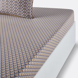 Pallazzo Geometric 100% Cotton Fitted Sheet LA REDOUTE INTERIEURS image