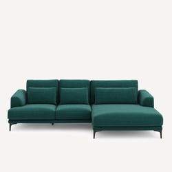 Sofá esquinero chaise longue XL recto, en tejido jaspeado, MARSILE AM.PM image