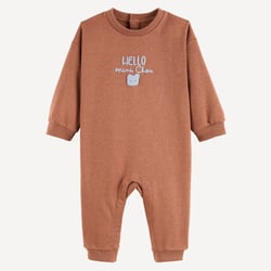Combinaison longue en molleton, motif ourson devant LA REDOUTE COLLECTIONS image