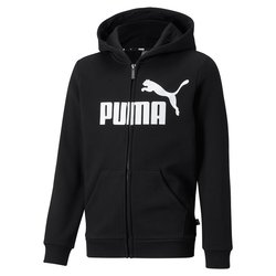 Cotton blend hoodie black Puma La Redoute